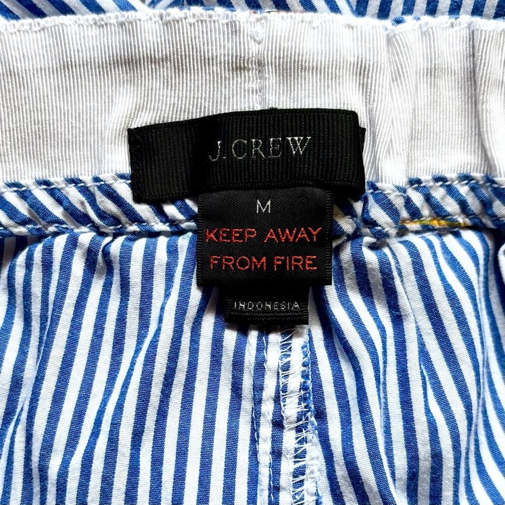 J. Crew Poplin Stripe/Skiers Pajama Pants M - Picture 6 of 7